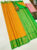 Trendy Design Kanchi Semi Silk Saree Mustard Yellow Color w/ Blouse