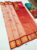 New Design Kanchi Semi Silk Saree Peach Color w/ Blouse