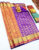 Kanjivaram Semi Silk Saree Fanta Orange Color w/ Blouse