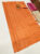 New Trendy Design Kanjivaram Semi Silk Saree Orange Color w/ Blouse