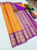 Unique Kanchi Semi Silk Saree Yellow Color w/ Blouse