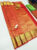 Kanjivaram Pure Wedding Silk Saree Chilli Red Color w/ Blouse
