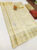 Kanjivaram Pure Wedding Silk Saree Cream White Color w/ Blouse