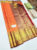 Unique Design Kanjivaram Pure Wedding Bridal Silk Saree Fanta Orange Color w/ Blouse