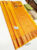 New Design Kanjivaram Pure Wedding Bridal Silk Saree Golden Yellow Color w/ Blouse
