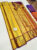 Kanjivaram Pure Wedding Silk Saree Golden Yellow Color w/ Blouse