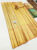Floral Design Kanjivaram Pure Wedding Silk Saree Golden Yellow Color w/ Blouse