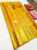 Kanjivaram Pure Wedding Silk Saree Golden Yellow Color w/ Blouse