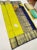 Beautiful Design Kanjivaram Pure Wedding Silk Saree Lemon Green Color w/ Blouse