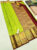 Peacock Design Kanjivaram Pure Wedding Silk Saree Lemon Green Color w/ Blouse