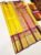 New Design Kanjivaram Pure Wedding Silk Saree Lemon Yellow Color w/ Blouse