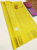 Trendy Design Kanjivaram Pure Wedding Silk Saree Lemon Yellow Color w/ Blouse