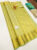 Beautiful Design Kanjivaram Pure Wedding Silk Saree Lemon Yellow Color w/ Blouse
