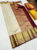 New Trendy Design Kanjivaram Pure Wedding Silk Saree Off White Color w/ Blouse