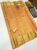 Beautiful Design Kanjivaram Pure Wedding Silk Saree Orange Color w/ Blouse