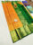 Kanjivaram Pure Wedding Silk Saree Orange Color w/ Blouse