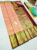 Latest Design Kanjivaram Pure Wedding Silk Saree Peach Color w/ Blouse