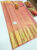 Diomond Design Kanjivaram Pure Wedding Silk Saree Peach Color w/ Blouse