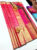Rose Flower Design  Kanjivaram Pure Wedding Silk Saree Pink Color w/ Blouse