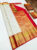 Kanjivaram Pure Wedding Silk Saree Pure White and Red Color w/ Blouse