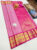 Trendy Design Kanjivaram Pure Wedding Silk Saree Rose Color w/ Blouse