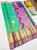 Latest Design Kanjivaram Pure Wedding Silk Saree Teal Green Color w/ Blouse