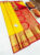 Kanjivaram Pure Wedding Silk Saree Yellow Color w/ Blouse