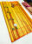 Kanjivaram Pure Wedding Silk Saree Golden Yellow Color w/ Blouse