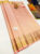Kanjivaram Pure Wedding Silk Saree Peach Color w/ Blouse