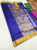 Latest Design Plain Mphoss Saree Art Silk Bottle Indigo Blue Color w/ Blouse
