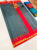 Temple Border Plain Mphoss. Saree Art Silk Gray Color w/ Blouse