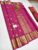 Different Design Pure Kanjivaram Fancy Silk Saree Magenta Color w/ Blouse