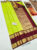 New Design Pure Kanjivaram Fancy Silk Saree Fluorescent Green Color w/ Blouse