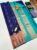 Pure Kanjivaram Fancy Silk Saree Ink Blue Color w/ Blouse
