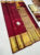 Trendy Design Pure Kanjivaram Fancy Silk Saree Apple Red Color w/ Blouse