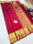 Trendy Design Pure Kanjivaram Fancy Silk Saree Apple Red Color w/ Blouse