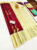 Pure Kanjivaram Fancy Silk Saree Apple Red Color w/ Blouse