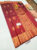 New Design Pure Kanjivaram Fancy Silk Saree Apple Red Color w/ Blouse