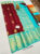 Unique Design Pure Kanjivaram Fancy Silk Saree Apple Red Color w/ Blouse
