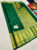 Pure Kanjivaram Fancy Silk Saree Bottle Green Color w/ Blouse