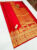 Elephant Design Pure Kanjivaram Fancy Silk Saree Chilli Red Color w/ Blouse