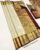 Unique Design Pure Kanjivaram Fancy Silk Saree Cream Color w/ Blouse