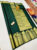 Pure Kanjivaram Fancy Silk Saree Dark Green Color w/ Blouse