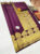 Pure Kanjivaram Fancy Silk Saree Dark Purple Color w/ Blouse