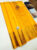 Pure Kanjivaram Fancy Silk Saree Golden Yellow Color Copper Zari Work w/ Blouse