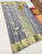 Annam Design Pure Kanjivaram Fancy Silk Saree Gray Color w/ Blouse