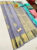 Pure Kanjivaram Fancy Silk Saree Gray Color w/ Blouse