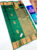 Copper Zari Work Pure Kanjivaram Fancy Silk Saree Green Color w/ Blouse