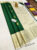 Pure Kanjivaram Fancy Silk Saree Green Color w/ Blouse