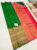 Unique Design Pure Kanjivaram Fancy Silk Saree Green Color w/ Blouse